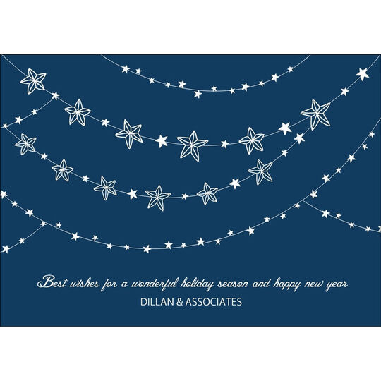 Garland of Stars Flat Holiday Cards